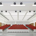 School Report Hall Multi-function Hall 3d model