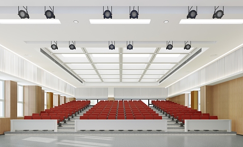 School Report Hall Multi-function Hall 3d model