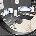Gaming Setup with Dual Curved Monitors RGB Keyboard and Ergonomic Desk