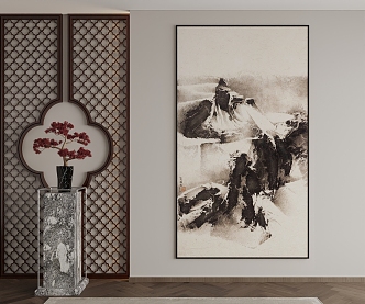 New Chinese Decorative Painting 3d model