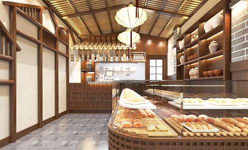 New Chinese Pastry Shop 3d model