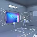Mechanical Science and Technology Exhibition Area Research Institute Science and Technology Interactive Area 3d model