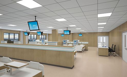 Modern Hemodialysis Center Hospital Hemodialysis Center 3d model