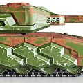 Modern Military Vehicle Tank With Camouflage Pattern Tracks And Cannon Design