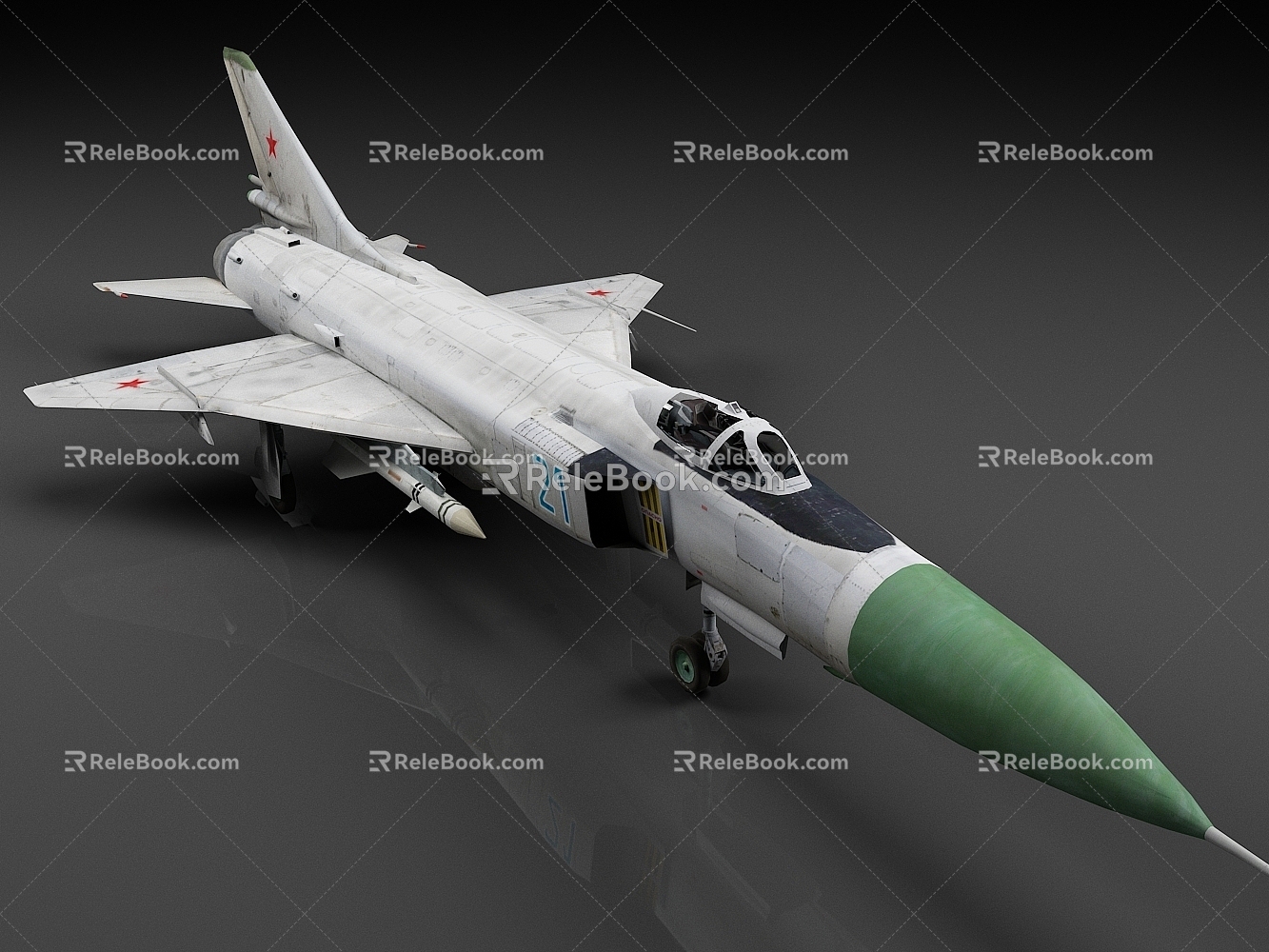 Su-15tm interceptor fighter Soviet aircraft supersonic fighter 3d model