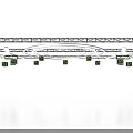 Exhibition Hall Ceiling Design With Metal Framework Circular Lighting And Display Panels