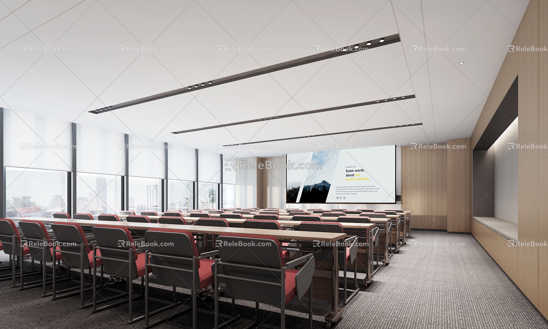 Away large conference room 3d model