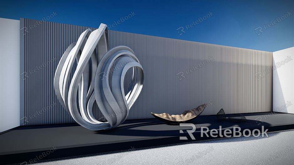 Modern Urban Sculpture Landscape Sculpture Zen Entrance Sculpture Metal Sculpture Landscape Structure Entrance Sculpture model