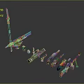 Futuristic Weapon Collection Featuring Sci Fi Swords Guns And Mechanical Components