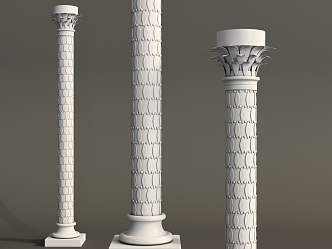 European Column Roman Column 3d model