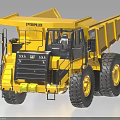 Yellow CAT 797F Heavy Duty Dump Truck with Large Tires and Cab Design