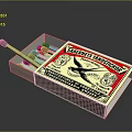 match stick ignition match game item 3d model
