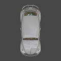 Vintage Cream Colored Beetle Car With Classic Design And Round Headlights