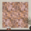 Modern Wooden Cube Wall Decor Featuring 3D Geometric Pattern For Interior Design 3d model
