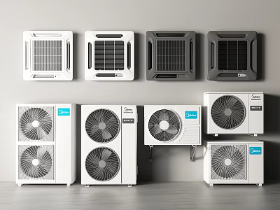 Modern air conditioner, air conditioner, external unit, central air conditioner, ceiling air conditioner, ceiling air conditioner 3d model