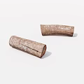 Two Brown Textured Leather Roll Up Pouches With Elegant Design And Smooth Finish