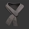 Featured Pastel Knotted Scarf With Soft Tassels And Smooth Texture On Dark Background