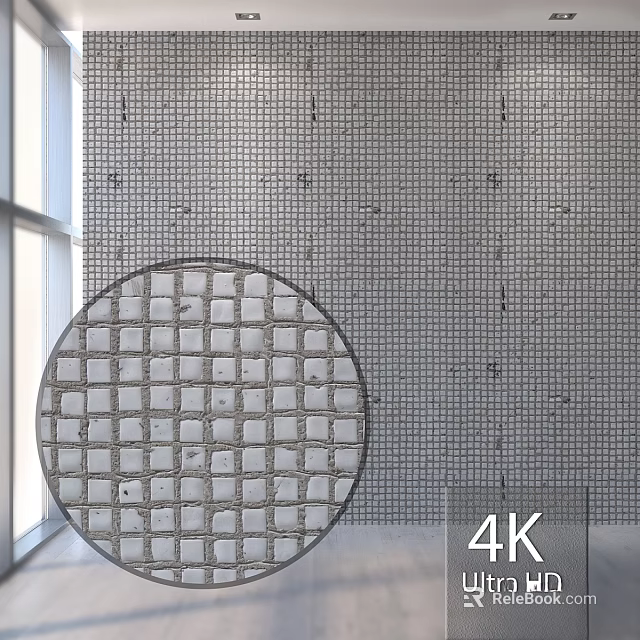 High Quality Circular Metal Grid Component With 4K Resolution Wall Background 3d model