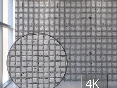 High Quality Circular Metal Grid Component With 4K Resolution Wall Background 3d model
