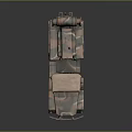 Vintage Military Truck Featuring Camouflage Paint Multiple Wheels And Roof Equipment