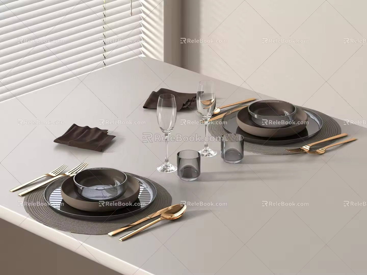 Tableware Modern Tableware Dinner Plate 3d model