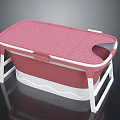 Foldable Pink White Storage Box with Lid for Home Organizing and Collapsible Design