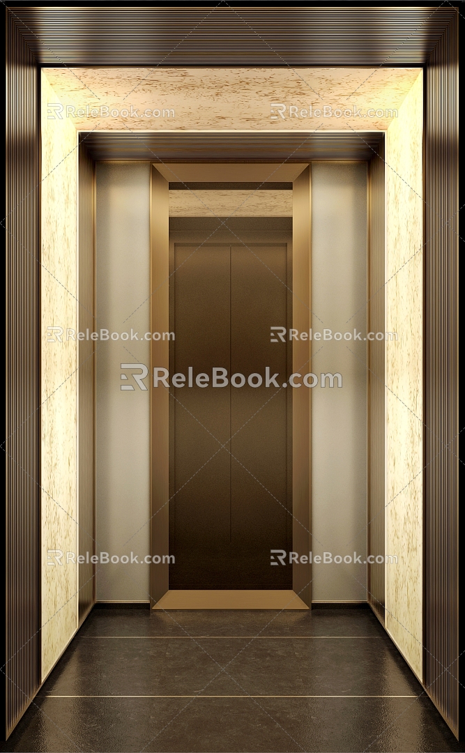 Elevator Car Elevator Interior Lift Interior Design Metal Stone Elevator Hotel Lift model