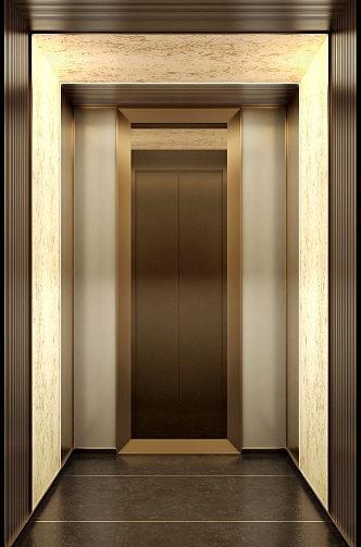 Elevator Car Elevator Interior Lift Interior Design Metal Stone Elevator Hotel Lift 3d model