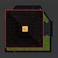 Traditional Red Multi tiered Pagoda With Black Roof And Golden Spire