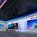 Sichuan Science and Technology Museum Exhibition Hall With Multiple Display Screens And Starry Ceiling Lights