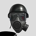 Professional Firefighting Gas Mask Featuring Protective Helmet And Safety Goggles