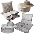 Modern Stylish Clothes on Hangers With Folded Apparel Shoes And Accessories
