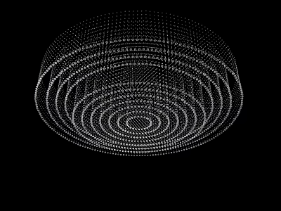 Modern Minimalist Crystal Chandelier With Concentric Circular Rings And Small Crystal Beads 3d model