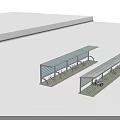 Outdoor Bike Shelter Structure For Secure And Organized Bicycle Parking Area