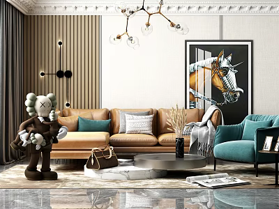 Modern Sofa Coffee Table Combination Sofa Coffee Table 3d model