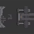 Aerospace Mechanical Components For Spacecraft With Metal Structure And Connection Points