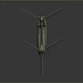 Green Camouflage Military Helicopter With Twin Rotor And Side View