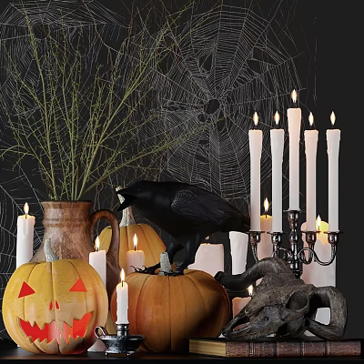 Halloween decoration combination 3d model