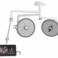Medical Surgical Lamp With Double Head Adjustable Arm And Display Screen
