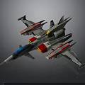 Aerospace Spacecraft Design With Red Silver Blue Sections And Engine Components