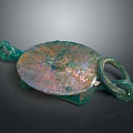 Antique Bronze Furniture With Patina Finish Circular Top And Ring Handles