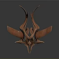 Copper Abstract Sculpture With Modern Artistic Leaf Like Feather Shapes Decorative Piece