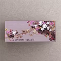 Vibrant Botanical Painting With Pink White Flowers And Brown Branches On Beige Background