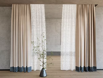Modern Curtains 3d model