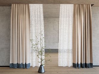 Modern Curtains 3d model