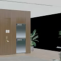 Modern Bathroom Interior With Wooden Wall Sea View And Green Plant