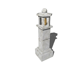 New Chinese Landscape Lamp 3d model