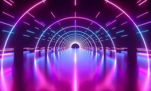 Neon Space Science Fiction Cool Space Scene E-commerce Scene C4D Scene E-commerce Background 3d model