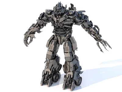 Game Movie Character Mechanical Robot With Detailed Metallic Armor And Treaded Legs 3d model