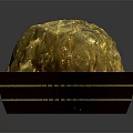 Delicious Round Chocolate With Golden Foil Wrapping And Label On Brown Paper Cup